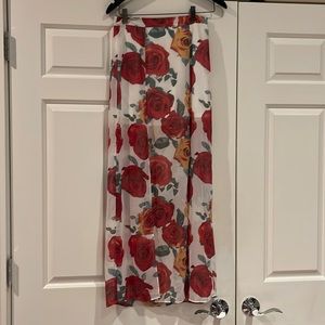 Long flower skirt